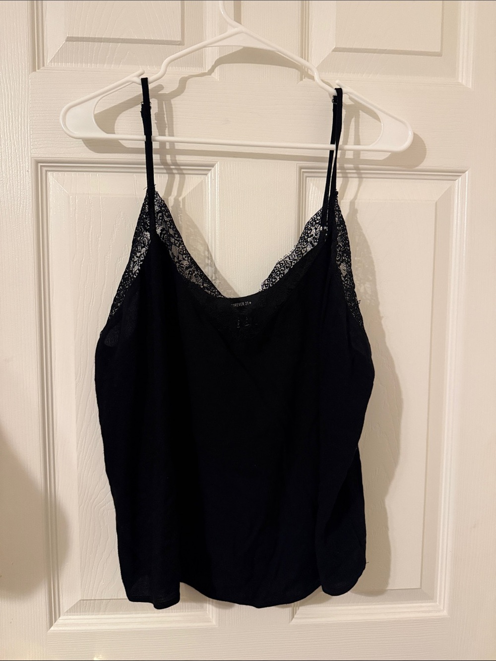 Forever21 Black Lace Trim Camisole Top